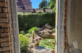 Wohnzimmer Blick in den Garten EG (Rohbau)